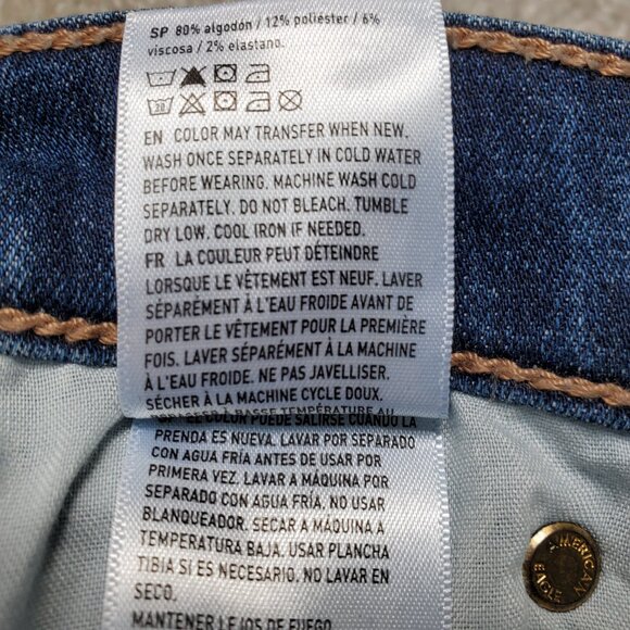 American Eagle Super High Rise Flare Jeans with Slits Size 4 - Picture 9 of 10